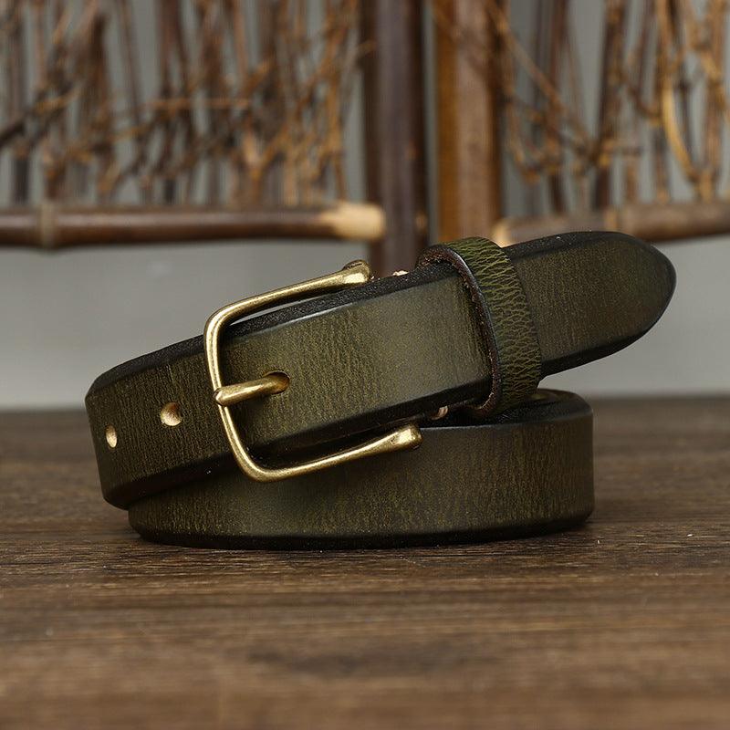 Ceinture cuir à boucle dorée, femme ou homme, modèle Meena - La Boutique de la Ceinture