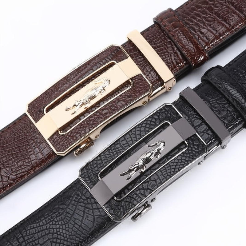 Ceinture de costume crocodile pour homme, modèle Tahir