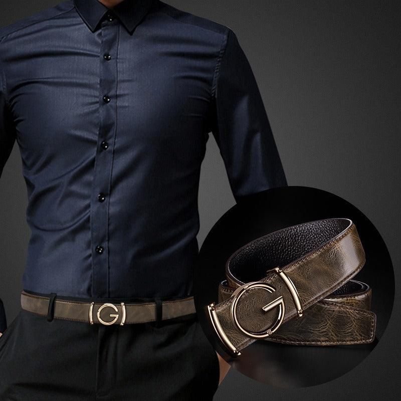 Ceinture de costume en cuir pour homme, modèle Giuseppe