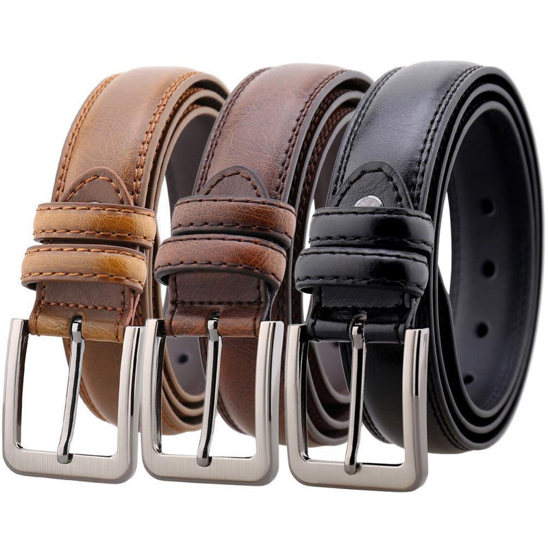 Ceinture de costume en cuir pour homme, modèle Karlo