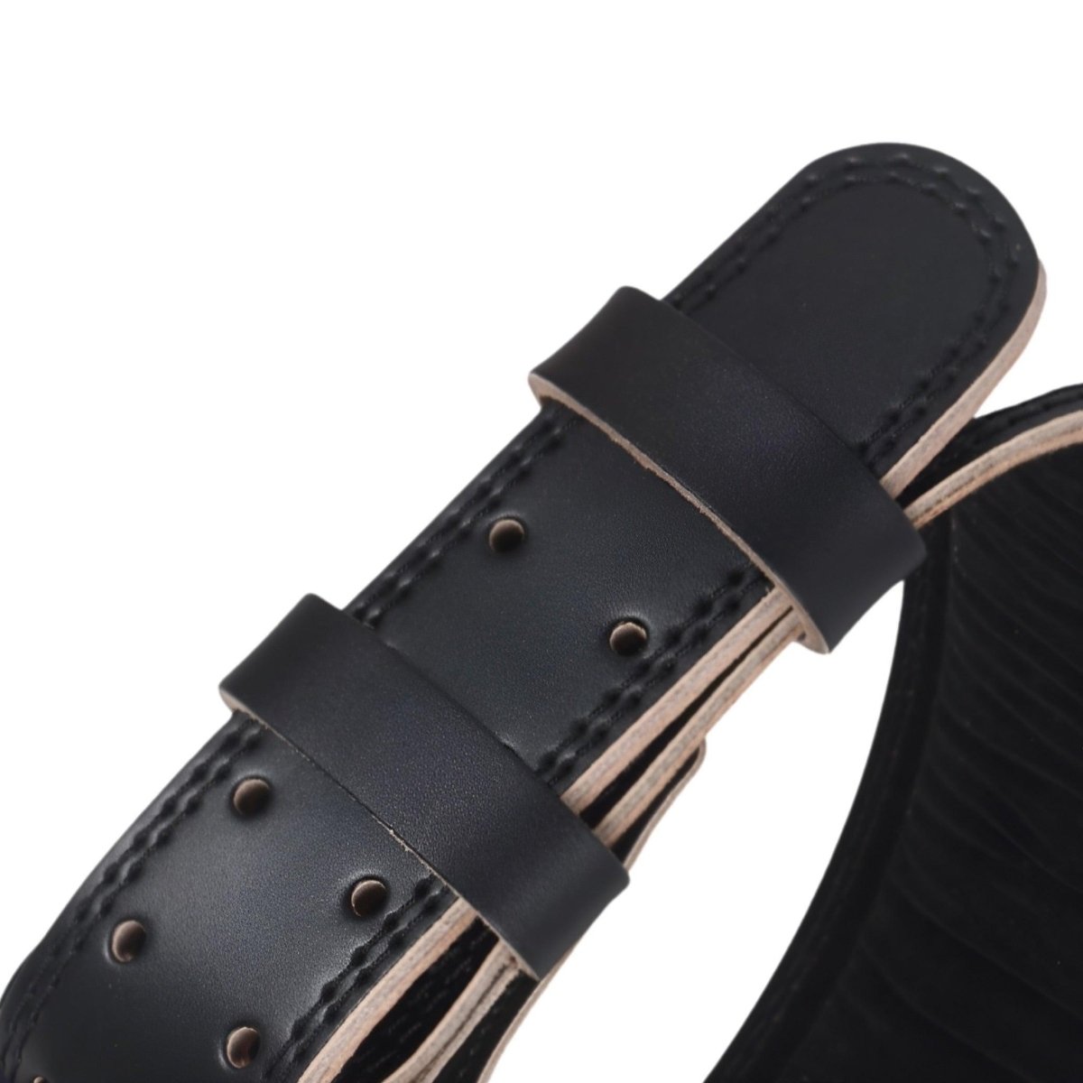 Ceinture de force en cuir, à double ardillon, modèle Lilian - La Boutique de la Ceinture