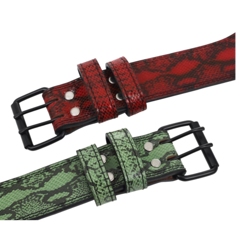 Ceinture de force en cuir, aspect serpent, modèle Wilfrid