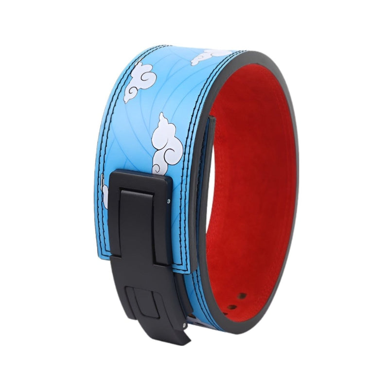 Ceinture de force en cuir, aux motifs nuages blancs, modèle Victor