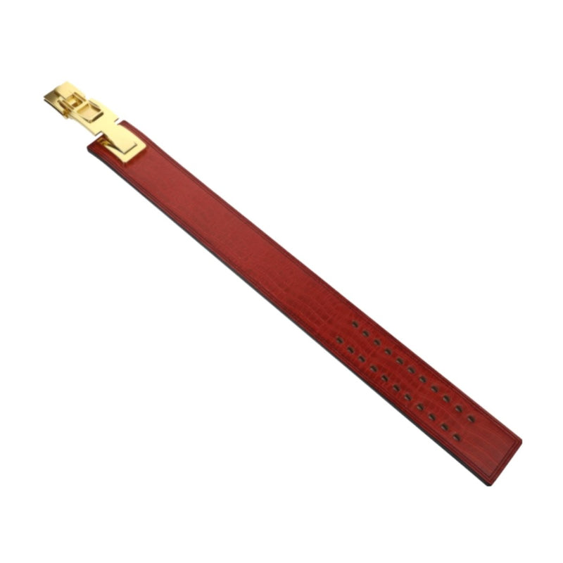 Ceinture de force en cuir, grande boucle dorée, modèle Ignace