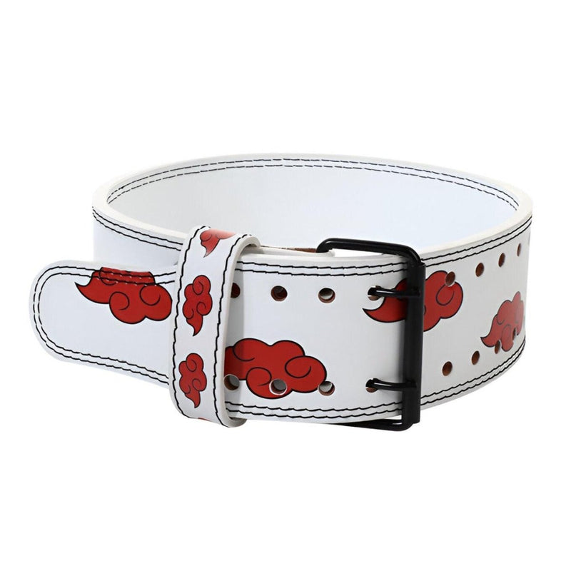 Ceinture de force en cuir, motifs nuages rouges, modèle Sacha