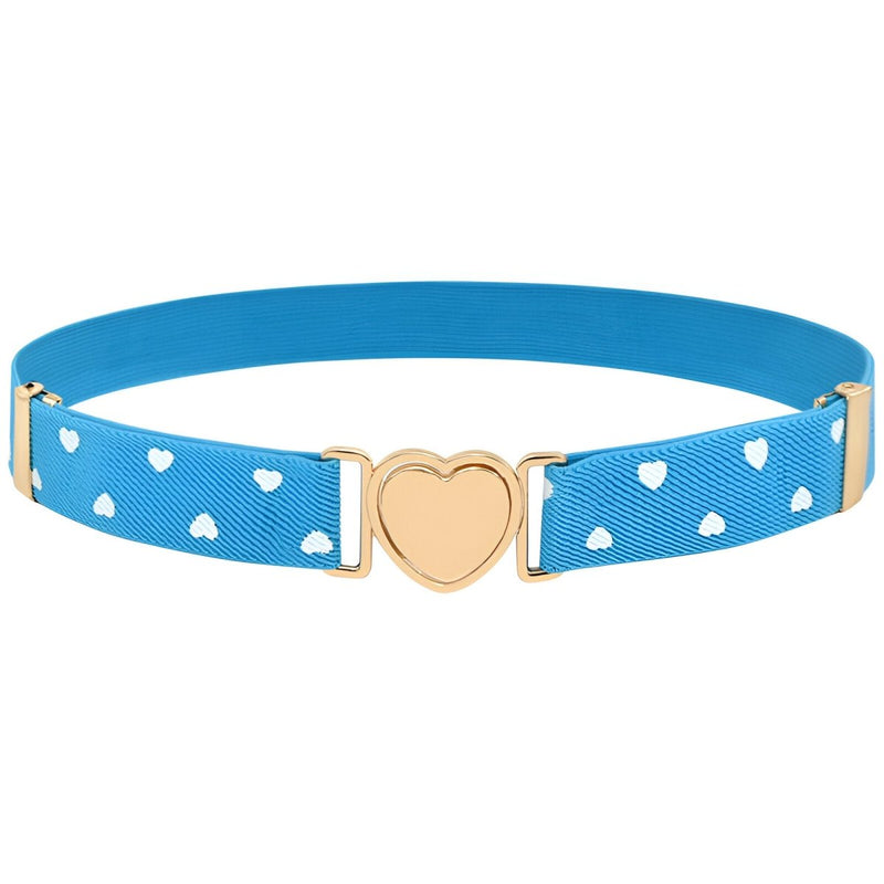 Ceinture élastique à attache rapide en forme de coeur, pour fille, à pois, modèle Maddie