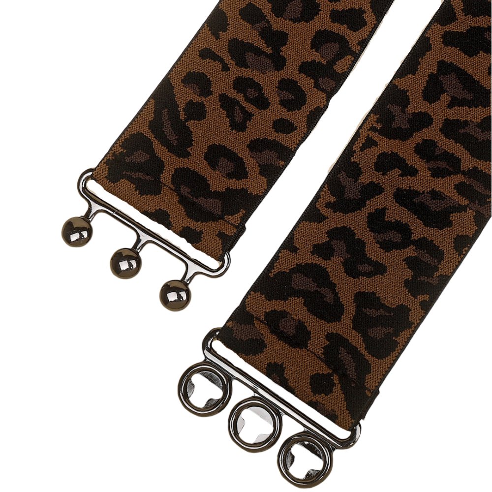 Ceinture élastique imprimé léopard pour femme, modèle Lee - La Boutique de la Ceinture