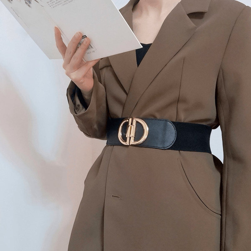 Ceinture élastique taille haute, pour femme, modèle Éliane