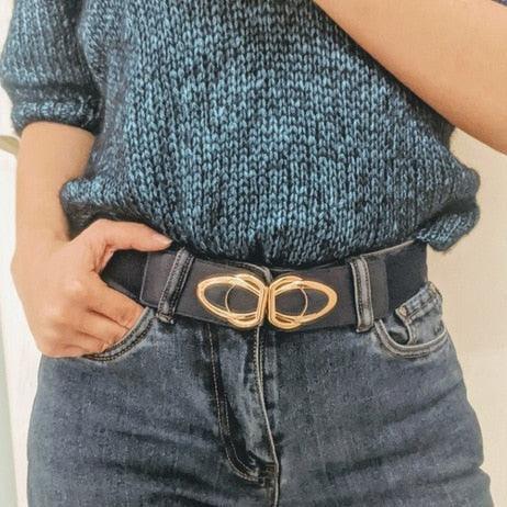 Ceinture élastique taille haute, pour femme, modèle Josefine