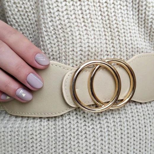 Ceinture élastique taille haute, pour femme, modèle Kamilla