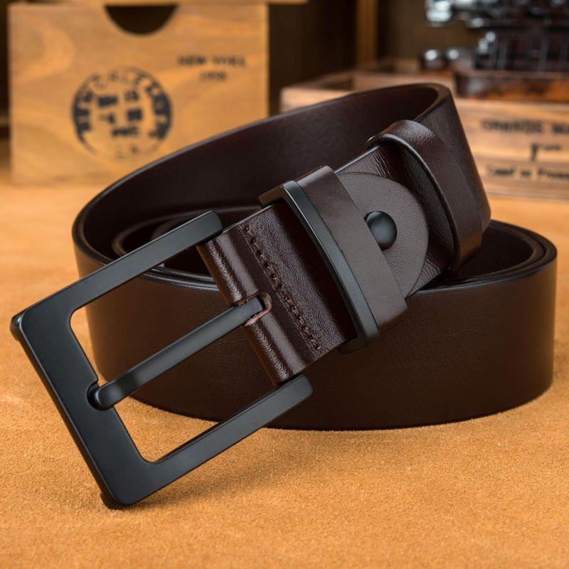 Ceinture en cuir boucle noire pour Homme, modèle Livio - La Boutique de la Ceinture