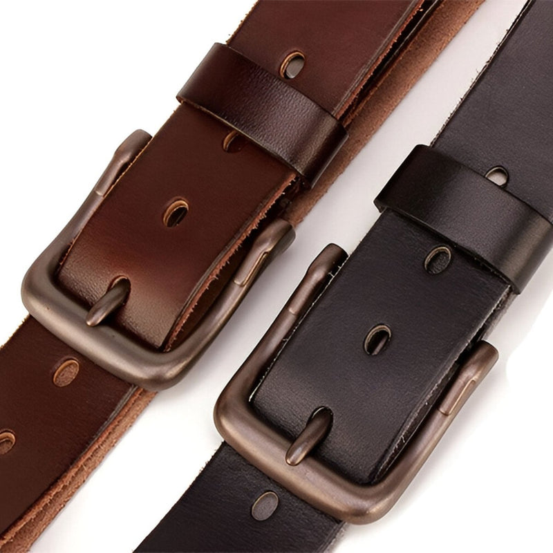 Ceinture en cuir pleine fleure, souple et confortable, pour homme, modèle Tesauro