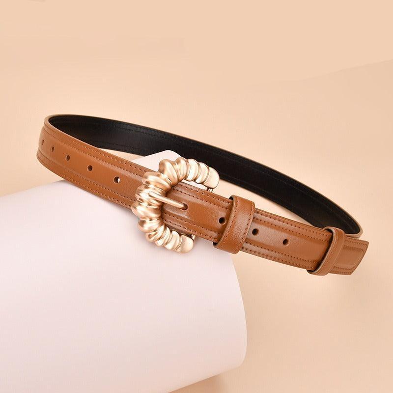 Ceinture en cuir pour femme, modèle Jila - La Boutique de la Ceinture