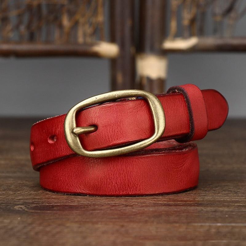 Ceinture en cuir pour femme, modèle Pibamen