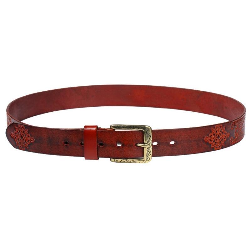 Ceinture en cuir, texturée Style Bohème pour Femme ou Homme, modèle Xioma - La Boutique de la Ceinture