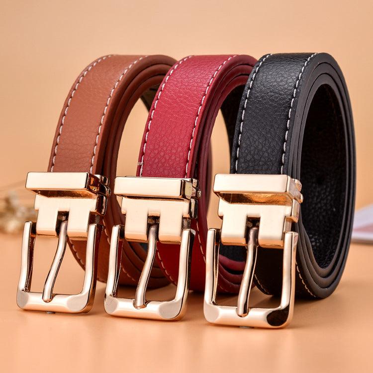 Ceinture enfant ajustable pour fille ou garçon en simili vegan, boucle dorée, modèle Fiddle