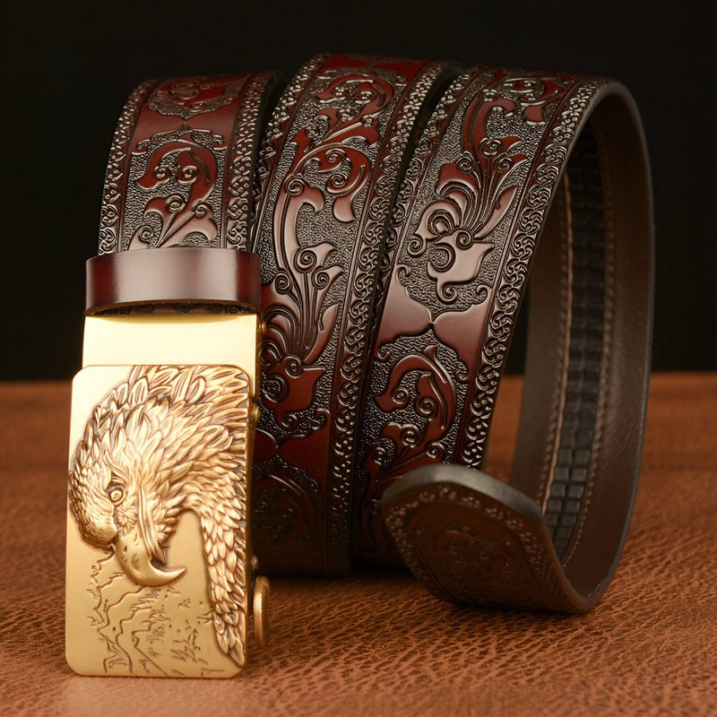 Ceinture Esprit Animal à motif Aigle et montagnes, modèle Zac