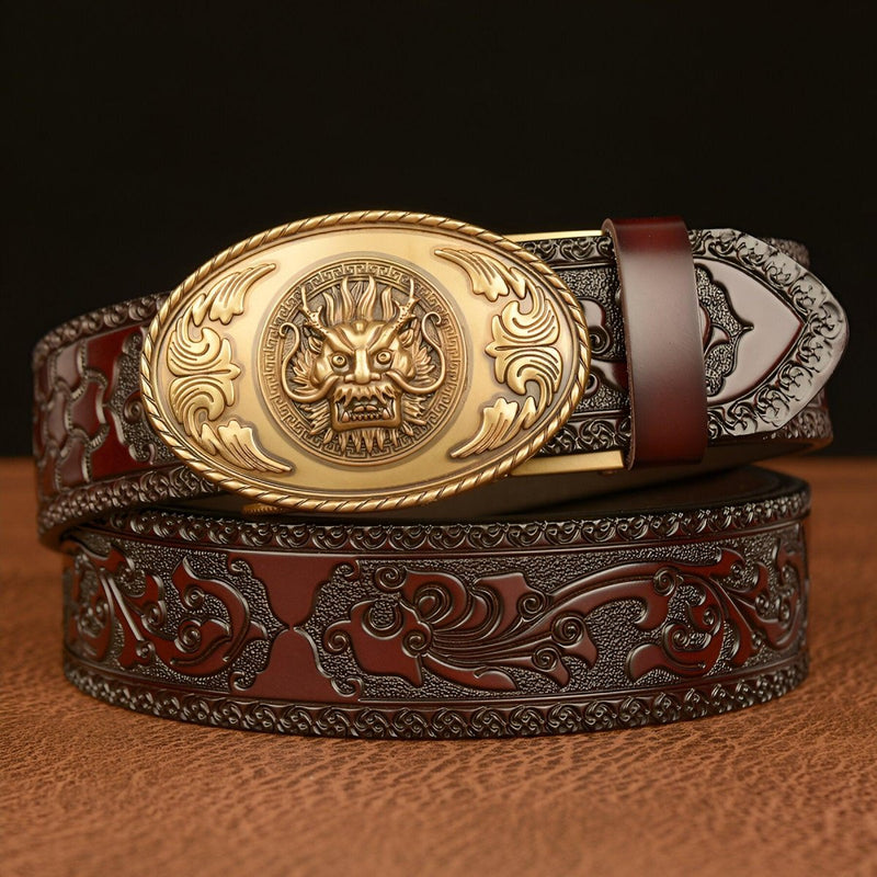 Ceinture Esprit Animal à motif tête de Dragon, modèle Curtis