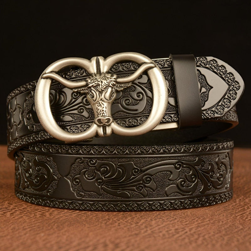 Ceinture Esprit Animal à motif tête de taureau, modèle Reece
