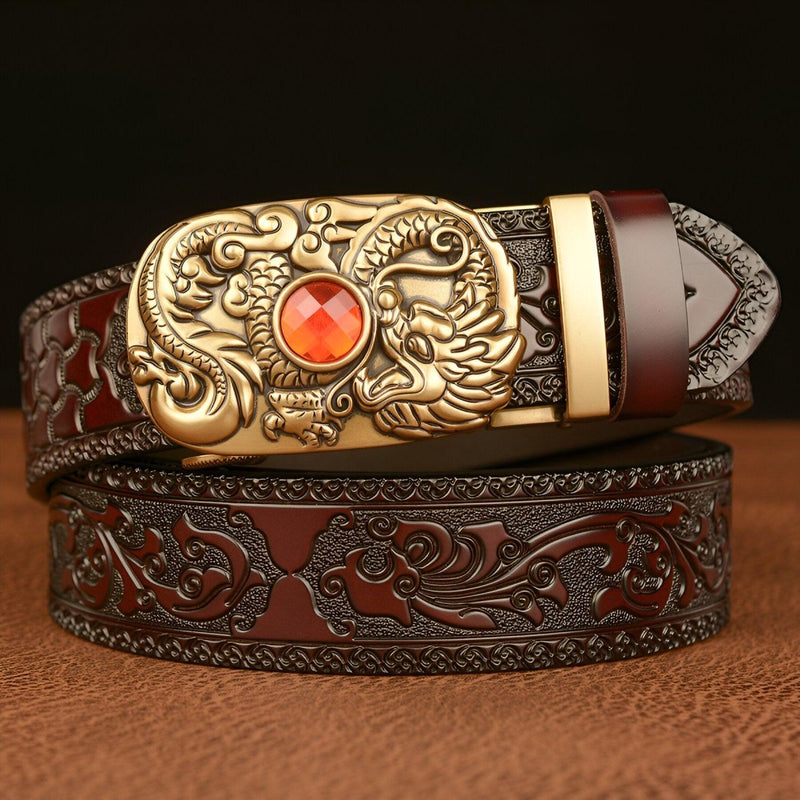 Ceinture Esprit Animal ornée d'une pierre à motif Dragon, modèle Finley