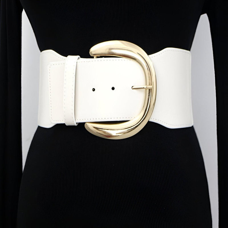 Ceinture Extra Large XXL à boucle dorée imposante, modèle Ariane