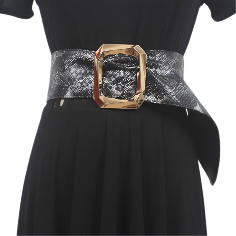 Ceinture Extra Large XXL à imprimé peau de serpent, modèle Berthe