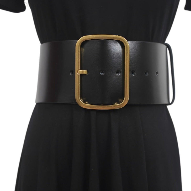 Ceinture Extra Large XXL à large boucle dorée, modèle Tania