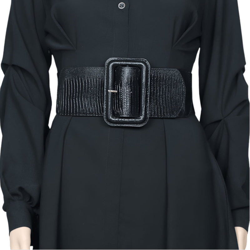 Ceinture Extra Large XXL à taille élastique avec large boucle, modèle Abby