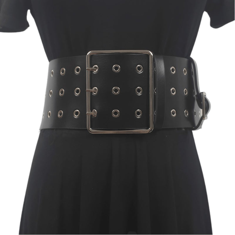 Ceinture Extra Large XXL à triple ardillons et multiples rivets, modèle Lesly