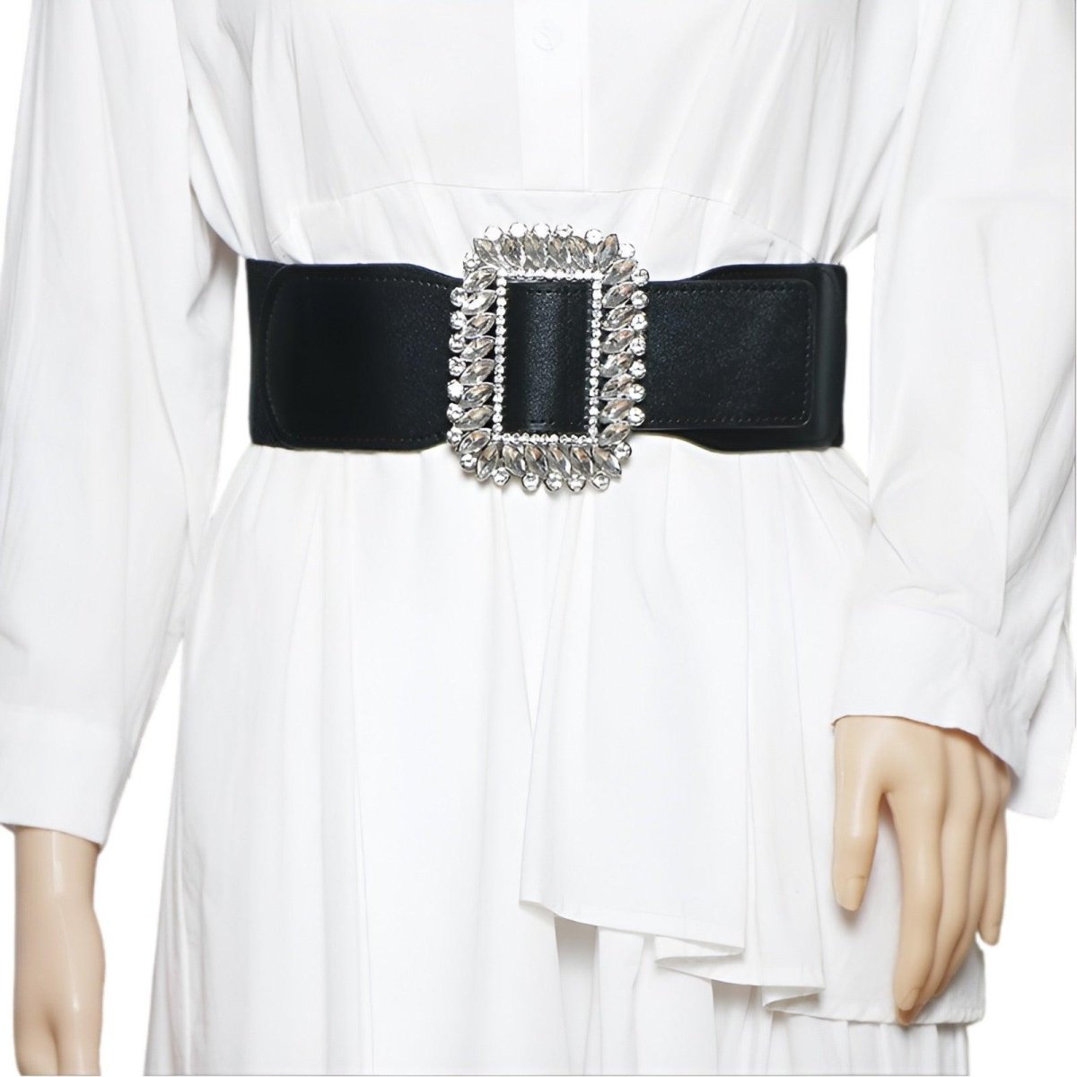 Ceinture Extra Large XXL avec boucle à strass, modèle Katia - La Boutique de la Ceinture