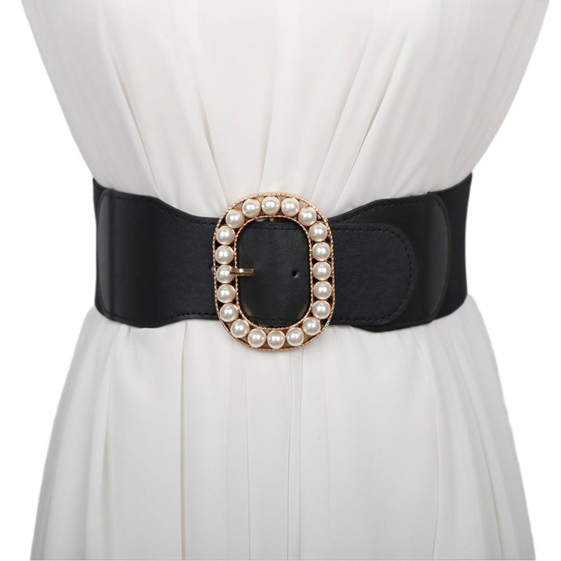 Ceinture Extra Large XXL avec boucle remplie de perles, modèle Edmée