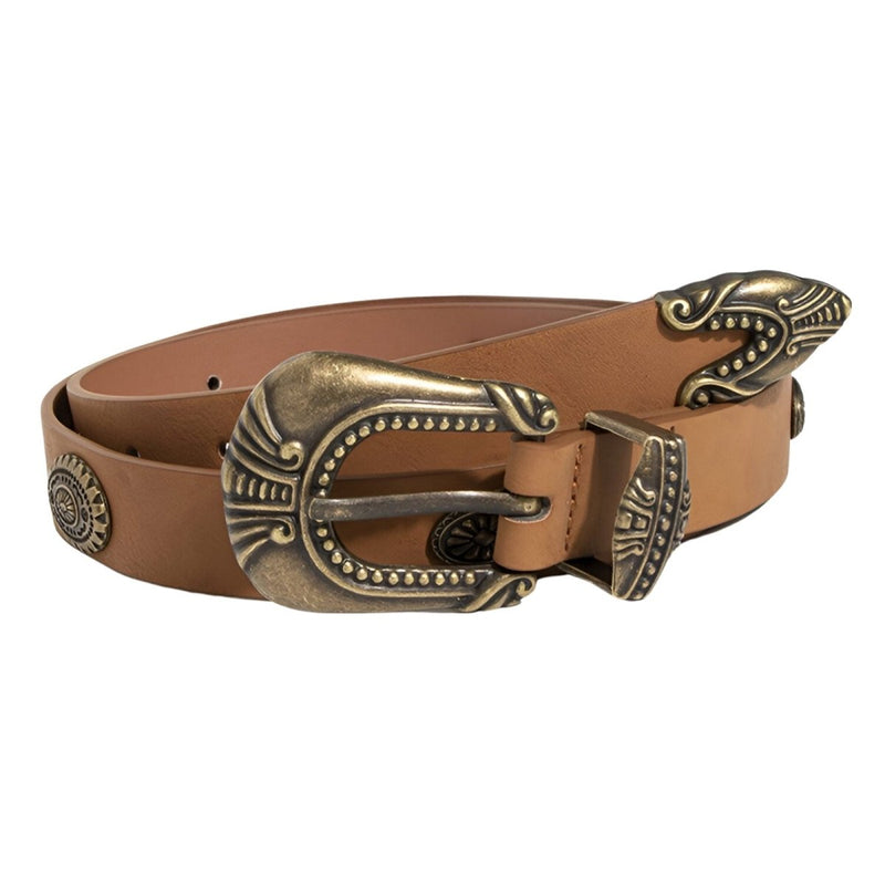 Ceinture fine à boucle western vintage, modèle Ohta