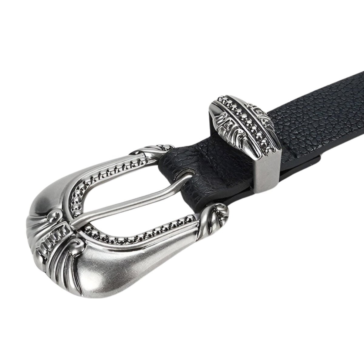 Ceinture fine à boucle western vintage, modèle Ohta - La Boutique de la Ceinture