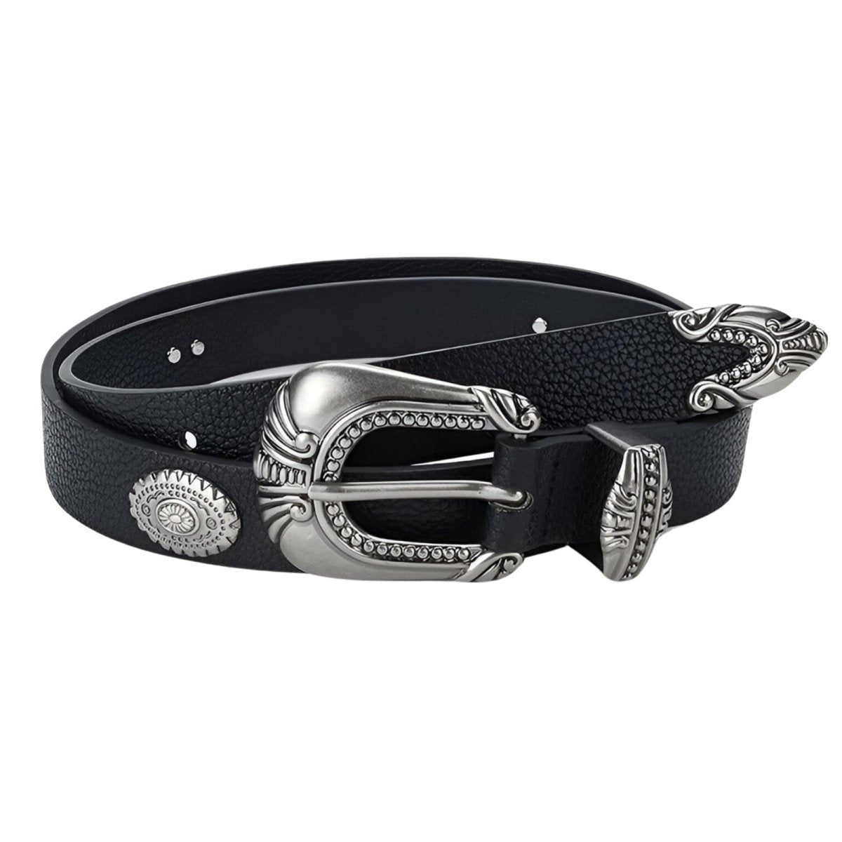 Ceinture fine à boucle western vintage, modèle Ohta - La Boutique de la Ceinture