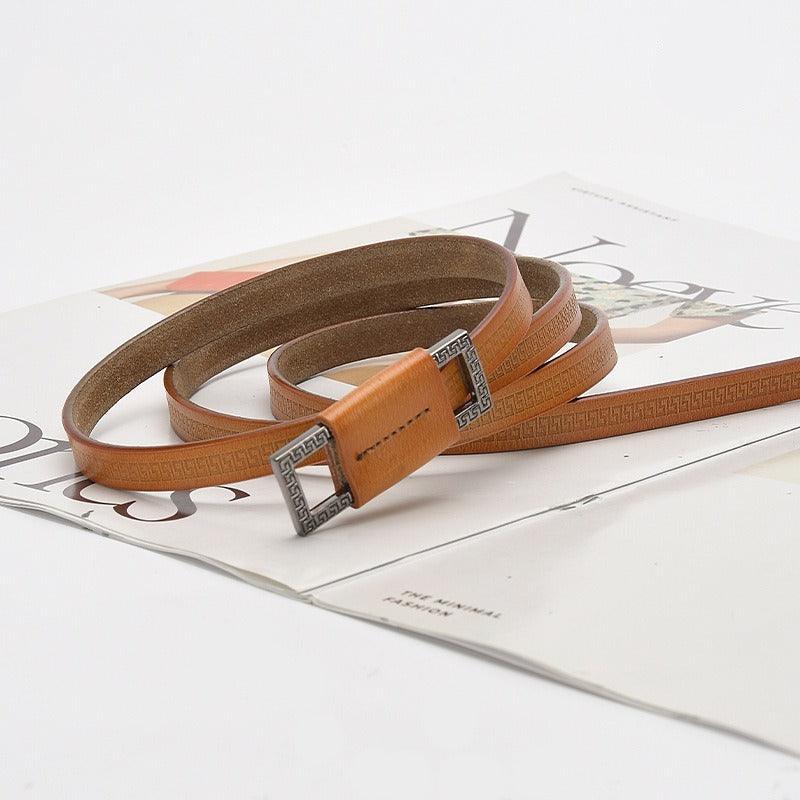 Ceinture fine à nouer pour femme, modèle Sufauzea