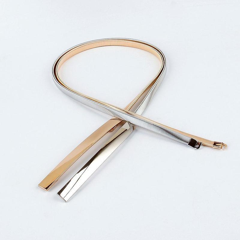 Ceinture fine dorée ou argentée pour femme, modèle Dhoxia - La Boutique de la Ceinture