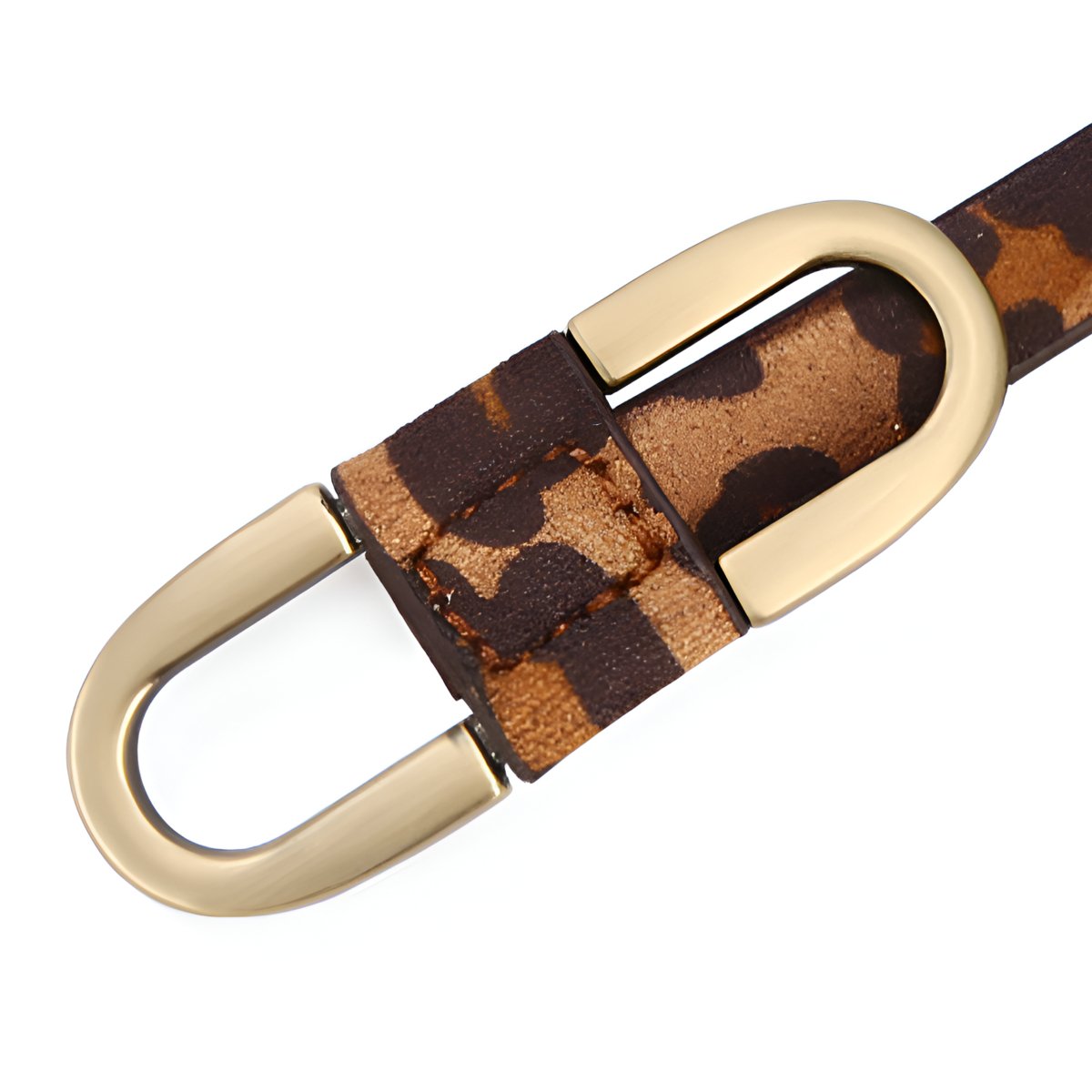 Ceinture fine imprimé léopard pour femme, modèle Nala - La Boutique de la Ceinture