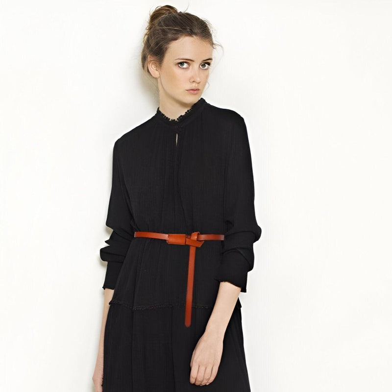 Ceinture fine pour femme, modèle Rusudani