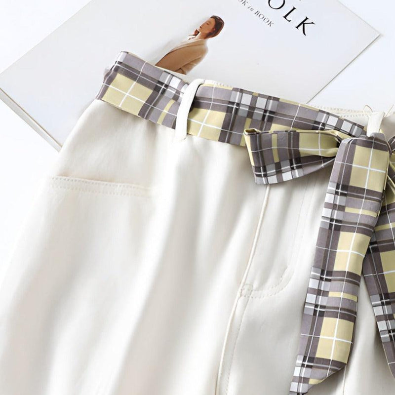 Ceinture foulard à carreaux, modèle Tilde