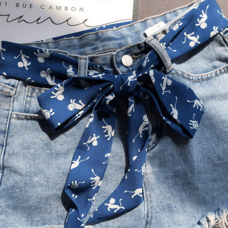 Ceinture foulard, à motif petit lion, modèle Jiovae