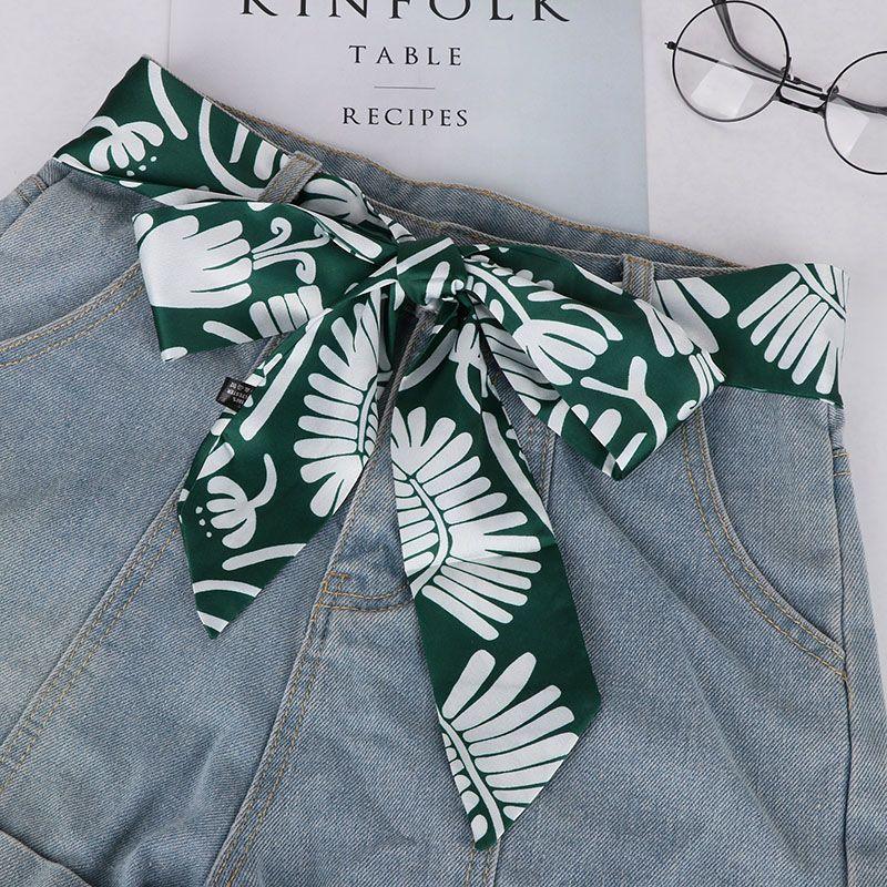 Ceinture foulard, à motif tropical, modèle Thelcunia - La Boutique de la Ceinture