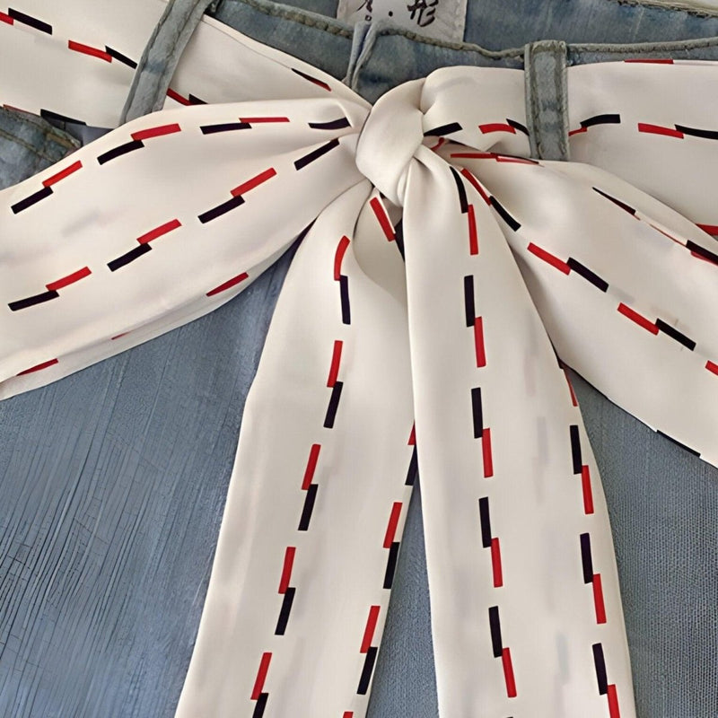 Ceinture foulard, à motifs bandes de couleurs, modèle Lento