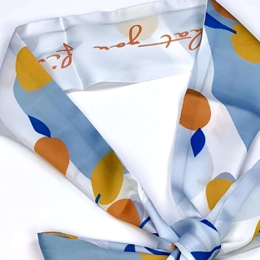 Ceinture foulard, à motifs dessins d'oranges, modèle Quartilla - La Boutique de la Ceinture