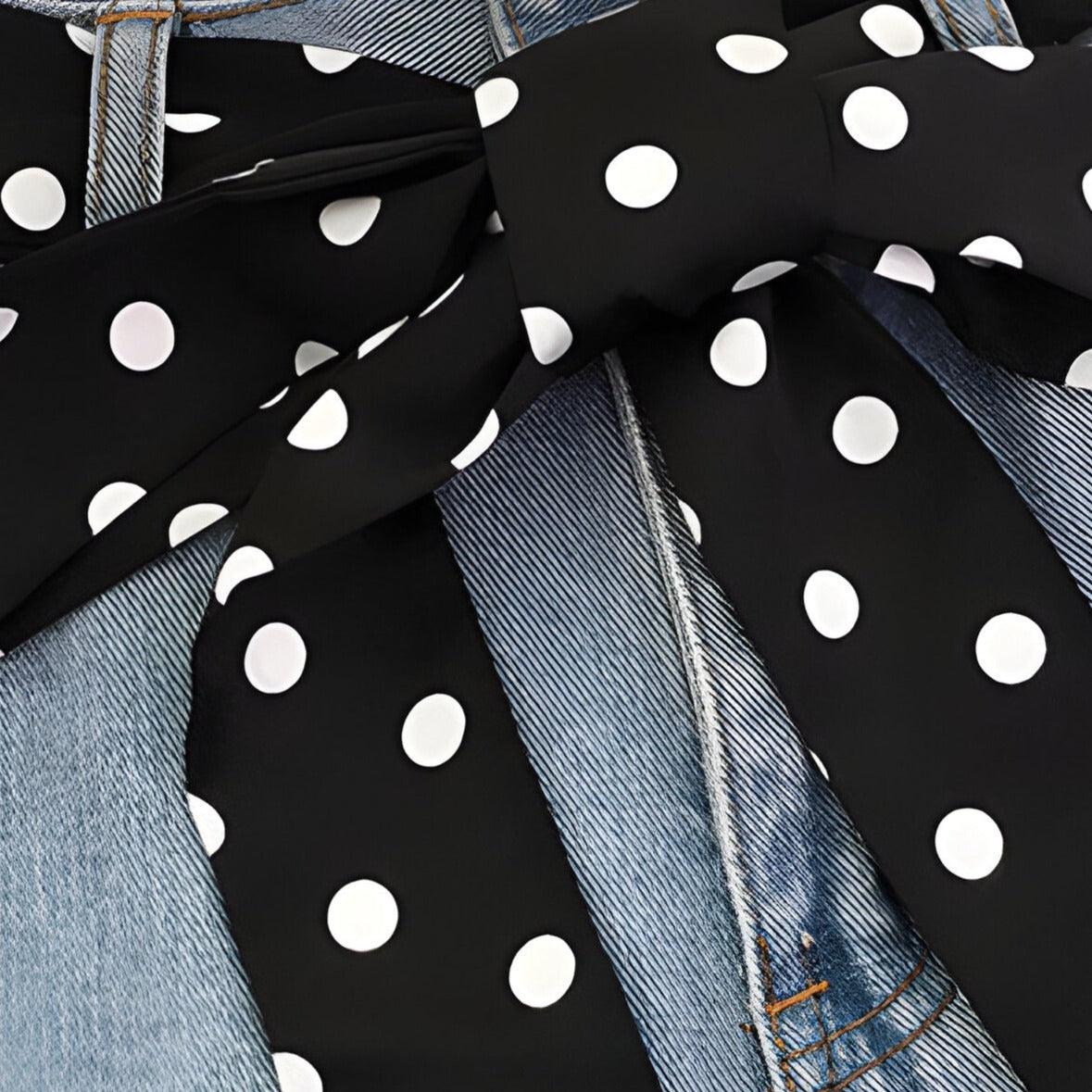 Ceinture foulard, à pois, modèle Prestia - La Boutique de la Ceinture