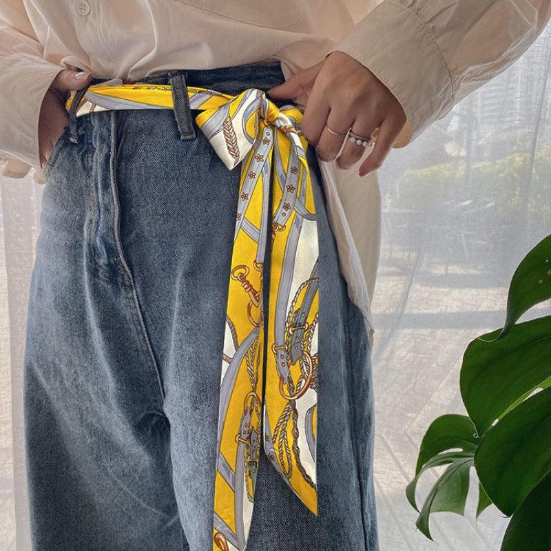 Ceinture foulard avec motif à sac à main, modèle Betina - La Boutique de la Ceinture
