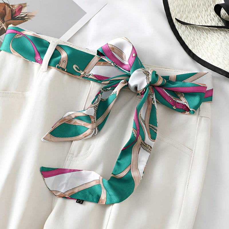 Ceinture foulard avec motif à sac à main, modèle Betina