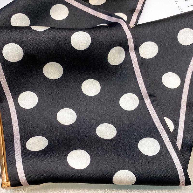 Ceinture foulard en soie à pois, modèle Sarita - La Boutique de la Ceinture
