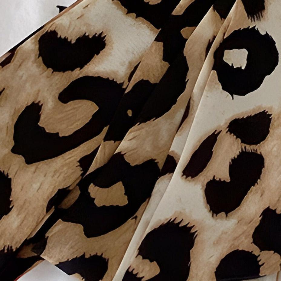 Ceinture foulard, imprimée léopard, modèle Fosca - La Boutique de la Ceinture