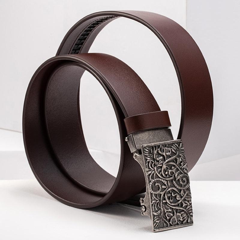Ceinture grande taille femme ou homme, boucle automatique Western, modèle Gesupo