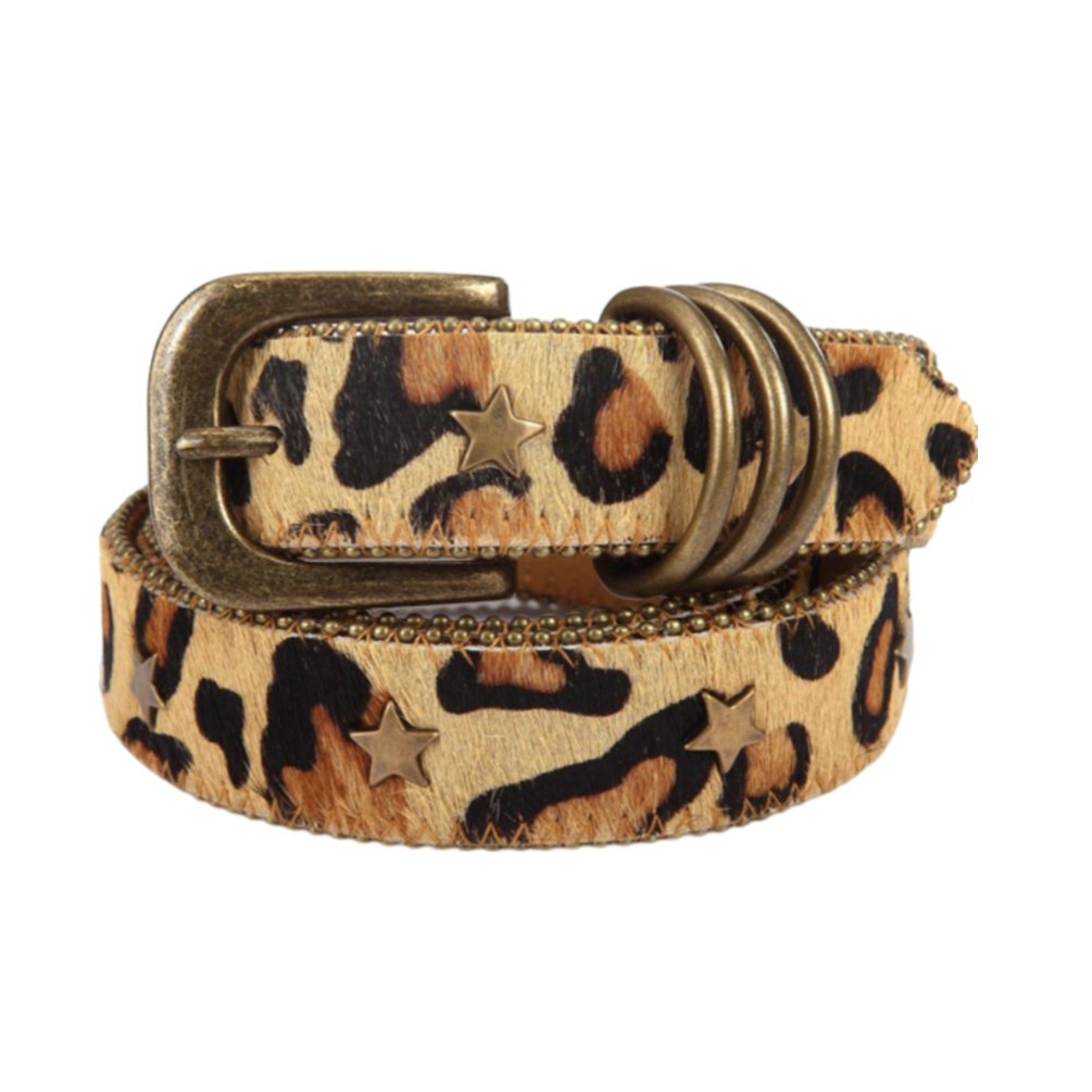 Ceinture en cuir 25mm Imprimé Léopard, fabriquée en France | La Botte Ceinture en cuir 25mm Imprimé Léopard, fabriquée en France | La Botte